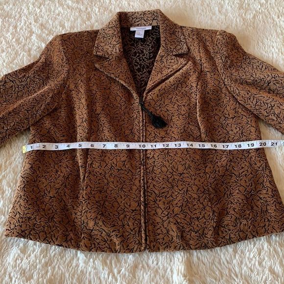 Brown and black abstract blazer size PL - Picture 11 of 16